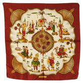 サルヴァトーレフェラガモ 総柄 スカーフ レッド マルチカラー レディース Salvatore Ferragamo 【中古】